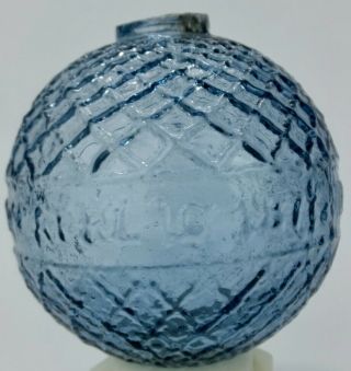 Antique Light Blue Glass Target Ball Bogardus 1877 Annie Oakley 3