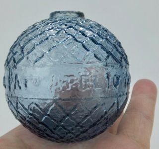 Antique Light Blue Glass Target Ball Bogardus 1877 Annie Oakley 6