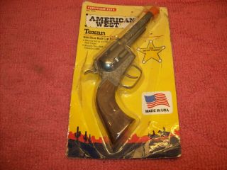 Vintage 1992 Tootsietoy American West Texan Diecast Cap Gun Pistol Nos