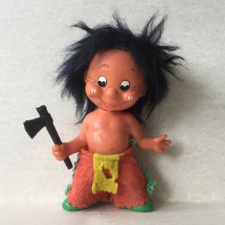 Vintage Little Hiawatha Rubber Toy Doll Walt Disney Production 1968 Art 152