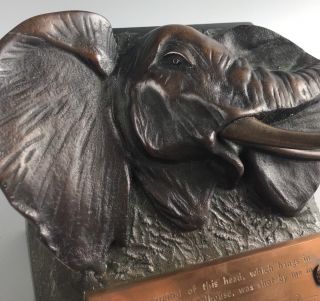 Antique Bronze Elephant Bookends National Cash Register Ncr - 1097 4