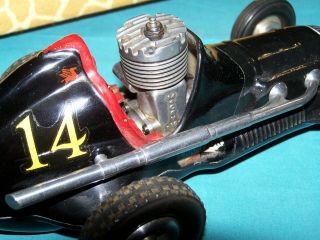 Vintage Roy Cox Thimble Drome Champion Tether Race Car with McCoy Motor 3