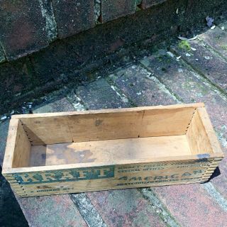 Vintage Wooden Cheese Box Kraft American Processed Cheese Chicago IL 2 Lbs 5