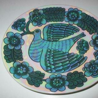 Birger Kaipiainen Arabia Finland Vintage Oval Art Plate Peace Dove