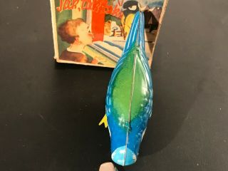 1950 ' s U.  S.  Zone Gescha Germany Tin Windup Toy Tak Tak Pecking Bird 3