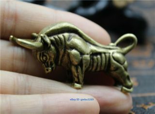Chinese archaize Pure Brass rhinoceros statue 3