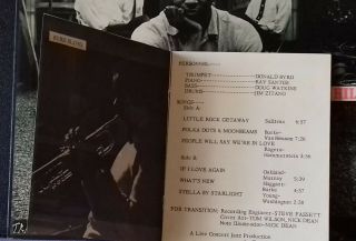 Donald Byrd Byrd blows on Beacon Hill Transition with booklet very rare 9