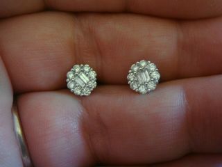 A 0.  40ct 0.  40 Ct Diamond Cluster Earrings In 18ct Gold