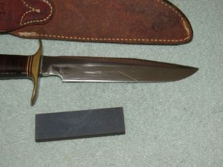 Randall Made Knives VINTAGE model 1 - 6 Brown Button sheath 10