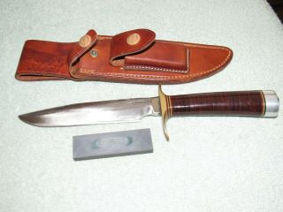 Randall Made Knives Vintage Model 1 - 6 Brown Button Sheath