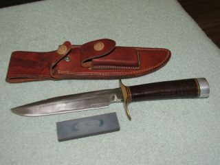 Randall Made Knives VINTAGE model 1 - 6 Brown Button sheath 4