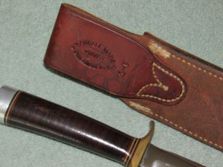 Randall Made Knives VINTAGE model 1 - 6 Brown Button sheath 8