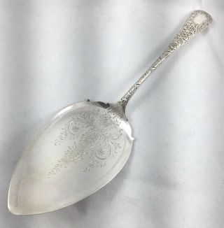 Antique Chased By Whiting All Sterling Pie Server - 8 3/4 " - No Mono