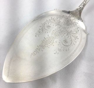 Antique Chased by Whiting All Sterling Pie Server - 8 3/4 