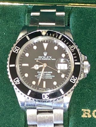 Rare 1987 Rolex Submariner R16800A Box,  Papers,  Anchor & Card 3