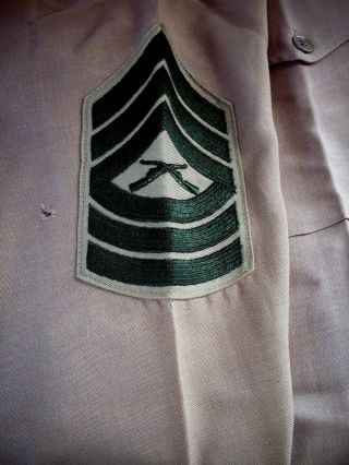 Vintage USMC Uniform Khaki Military Pants Shirt Cap Neck Tie Patches Med 4
