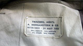Vintage USMC Uniform Khaki Military Pants Shirt Cap Neck Tie Patches Med 7