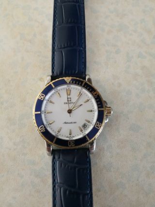 Vintage Zenith rainbow divers watch 200m Steel and gold. 7