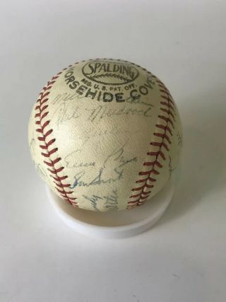Chicago Cubs Team Signed Ball,  W/ Ken Hubbs,  30 Signatures Vintage