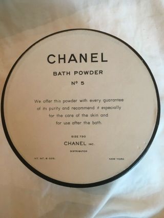 Vintage Chanel No.  5 Bath Powder 8 Oz. 3