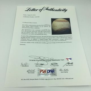 Rare Dean Martin Single Signed Autographed Baseball With PSA DNA 3