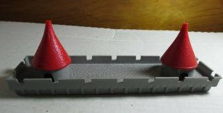 Marx Tin Litho Castle Robin Hood Playset Red Grey Plastic Long Roof Part