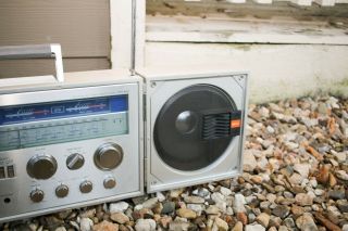 Vtg 80s Sony CFS - 88S Fold - Up Large Retro Boombox Ghettoblaster - Silver 5