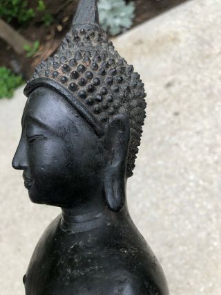 Rare Antique Bronze Alloy SE Asian Thai Or Laotian Buddhist Buddha Figure Statue 7