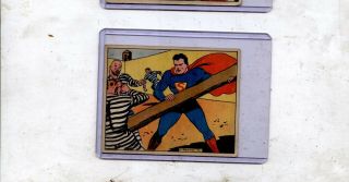 Superman Vintage 1940 Gum Inc Card Set 18 " Prison Break " Brilliant Colors