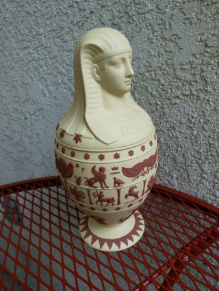 RARE Vtg Wedgwood Jasper Ware Primrose Canopic Vase Cover Urn Jar Pharaoh 1978 5