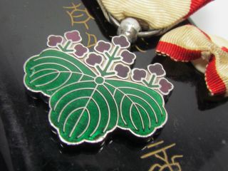Antique Meiji Era Japanese Rising Sun Medal 7th Silver Japan Order Pre Ww2 Wwii