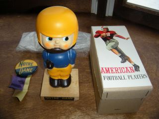 1950s Vintage Made In Japan Football Player Bobble Head - Notre Dame Bobblehead