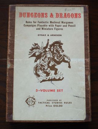 D&d Woodgrain Box - 1975 3rd Print - Rare Gygax / Arneson