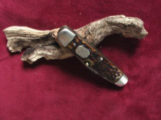 Vintage Cattaraugus Boy Scout Knife 1933 - 1940 With Bone Handles