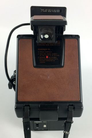 Vintage Polaroid SX - 70 Land Camera Alpha 1 Model 2 Brown Leather w/Nissin Flash 5