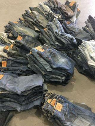 Vintage Levi Mixed Series Blue Jeans X 100 Kilo