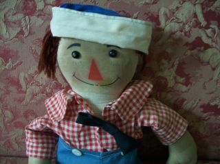 15 " Antique Volland Raggedy Andy Doll 1920s Era - Early Doll - Vintage Doll
