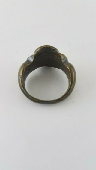 Ancient.  LEGIO I Bronze Seal Ring - Vintage - Antique ROMAN - BRONZE - RARE Adivtrik 5