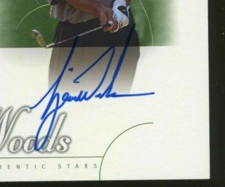 2001 SP Authentic Golf Tiger Woods RC Rookie AUTO /900 Missing Serial 1/1 RARE 3