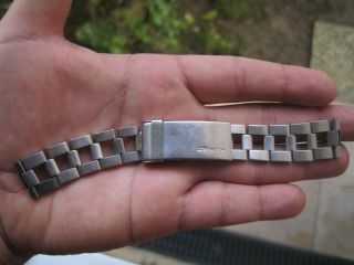 Vintage Zenith 1/72 Steel Diver Wristwatch Bracelet End Link Zc 18mm Gay Freres