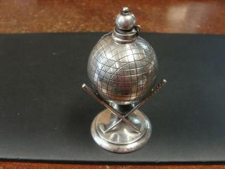 1920 ' s Reed & Barton Lighter 86 Antique Golf Ball Crossed Clubs Sterling Silver 2