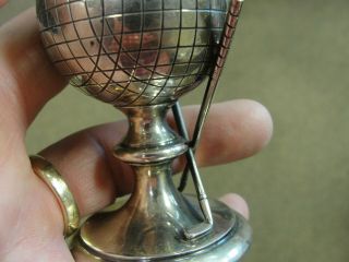 1920 ' s Reed & Barton Lighter 86 Antique Golf Ball Crossed Clubs Sterling Silver 4