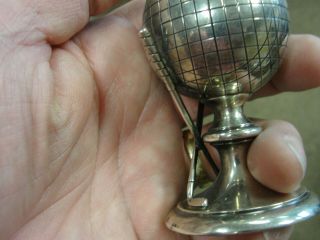1920 ' s Reed & Barton Lighter 86 Antique Golf Ball Crossed Clubs Sterling Silver 5