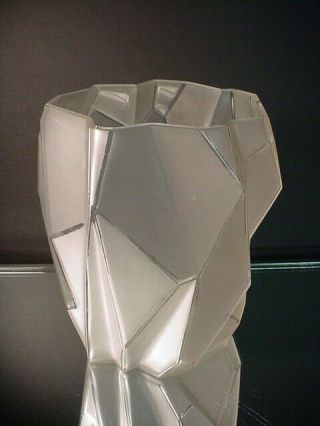 Rare Phoenix Consolidated Glass 9 " Ht.  Ruba Rombic French Crystal Vase Art Deco