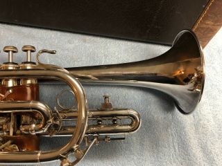 Vintage Bach Stradivarius 37 ML Cornet Horn Professional w/ Case & 7C Mouthpiece 4