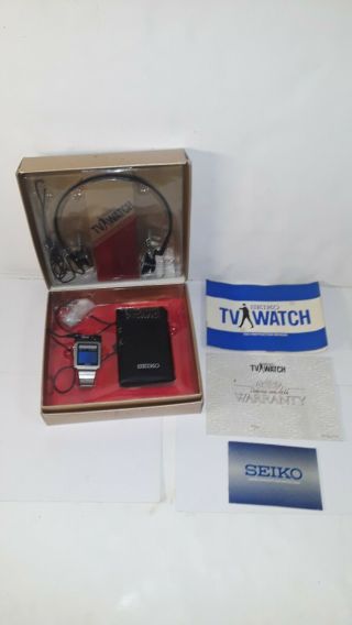 Vintage Seiko James Bond Tv Chronograph Mens Watch T001 - 5019 Box Paperwork 1983