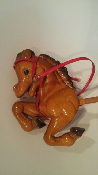 Vintage REMPEL FRISK COW BOY RIDING STICK HOBBY HORSE 2