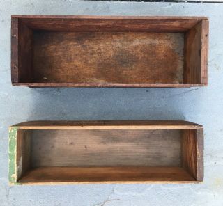 two vintage wooden 5 open cheese boxes Kraft and Kingan Indianapolis 4