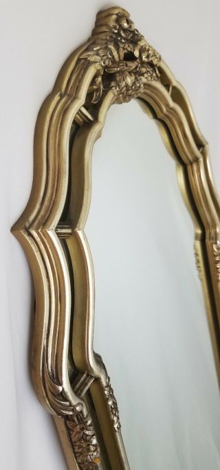 Vintage French Country Floor Length Gold Frame Mirror Hollywood Regency 63 