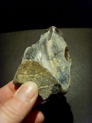 Lower Palaeolithic - Fine Acheulean Triangular Scraper - Rare Uk C.  350,  000 Bp